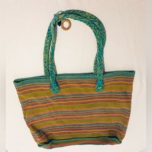 CAT STUDIO Striped Multicolor Tote Bag, Made in India